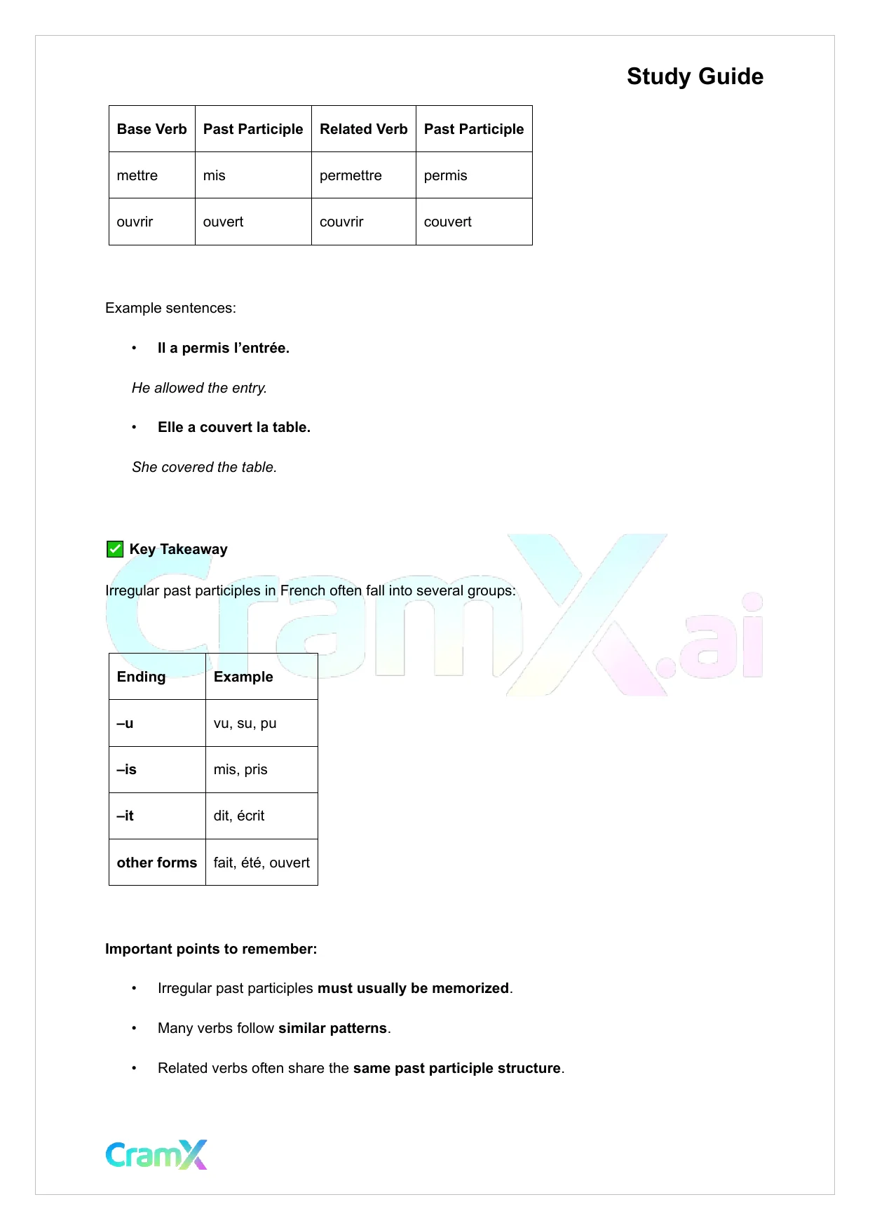French I - The Passe Compose - Page 8 preview image