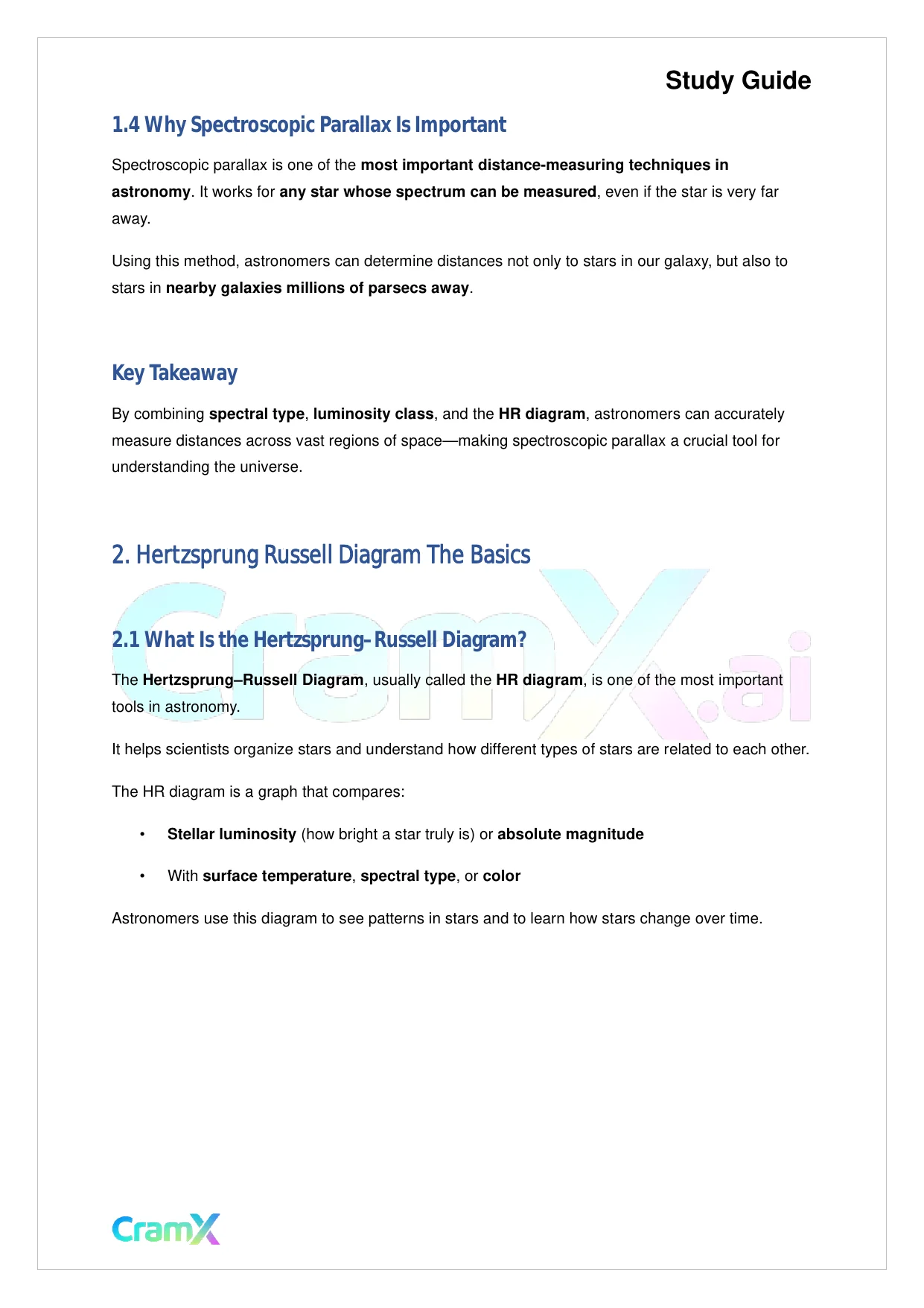 Astronomy - The Hertzsprung-Russell Diagram - Page 3 preview image
