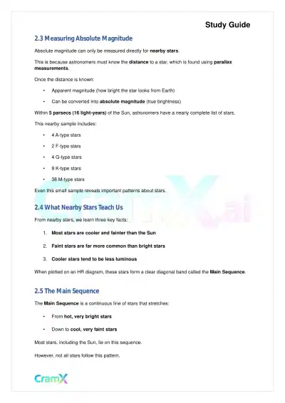Astronomy - The Hertzsprung-Russell Diagram - Page 5 preview image