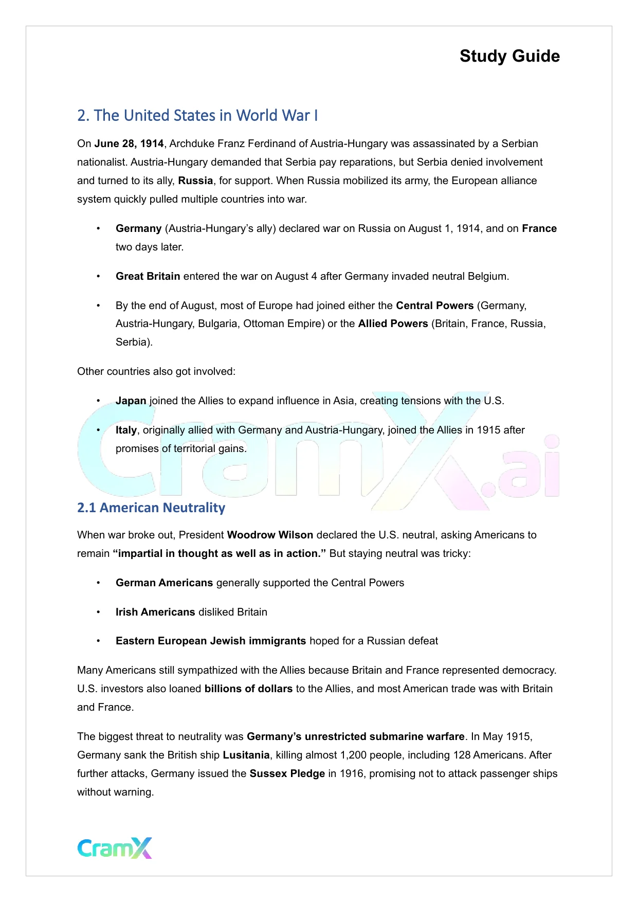 U.S. History II - The United States as a World Power - Page 3 preview image