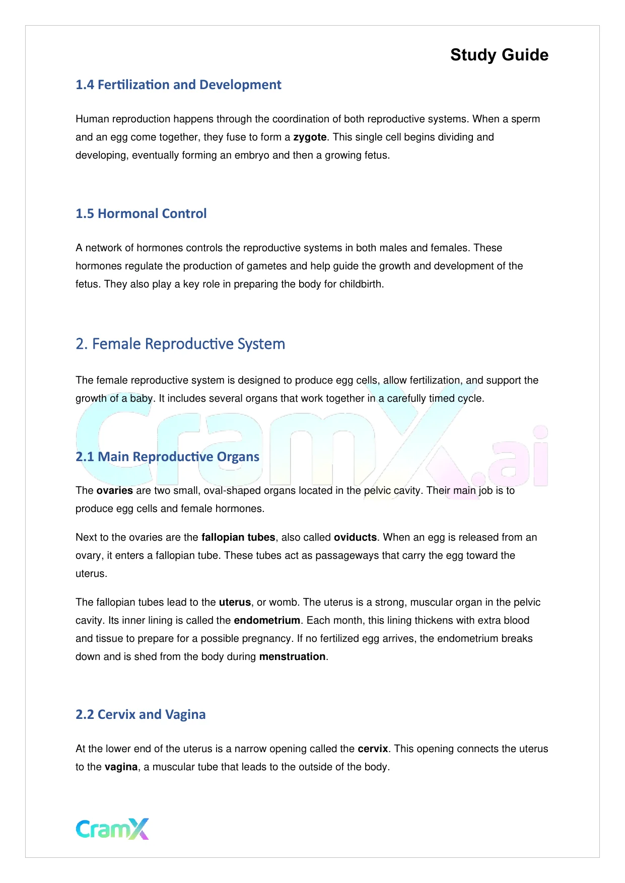 Biology - Reproduction - Page 2 preview image