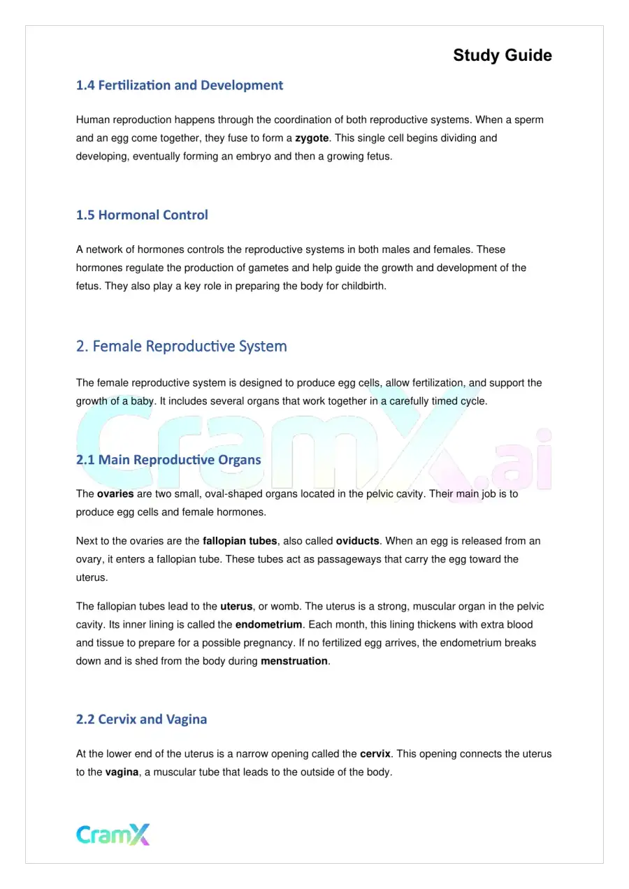 Biology - Reproduction, page 2