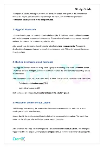 Biology - Reproduction - Page 3 preview image