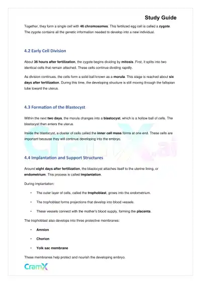Biology - Reproduction - Page 6 preview image