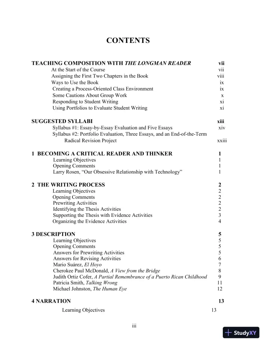 The Longman Reader, 12th Edition Lecture Notes, page 3