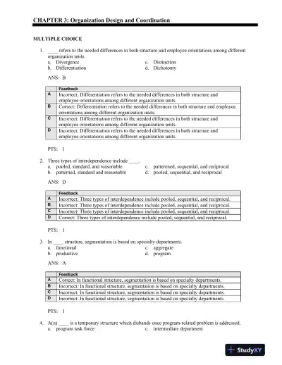 Shortell And Kaluzny's Healthcare Management: Organization Design And Behavior, 6th Edition Test Bank - Page 14 preview image
