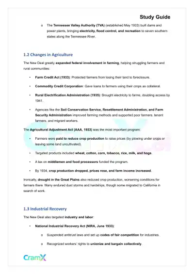 U.S. History II - Depression and the New Deal - Page 2 preview image
