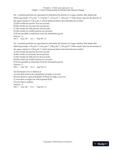 Chemistry: The Central Science , 12th Edition Test Bank - Page 13 preview image