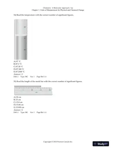 Chemistry: The Central Science , 12th Edition Test Bank - Page 15 preview image