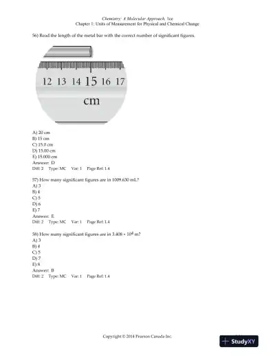 Chemistry: The Central Science , 12th Edition Test Bank - Page 16 preview image