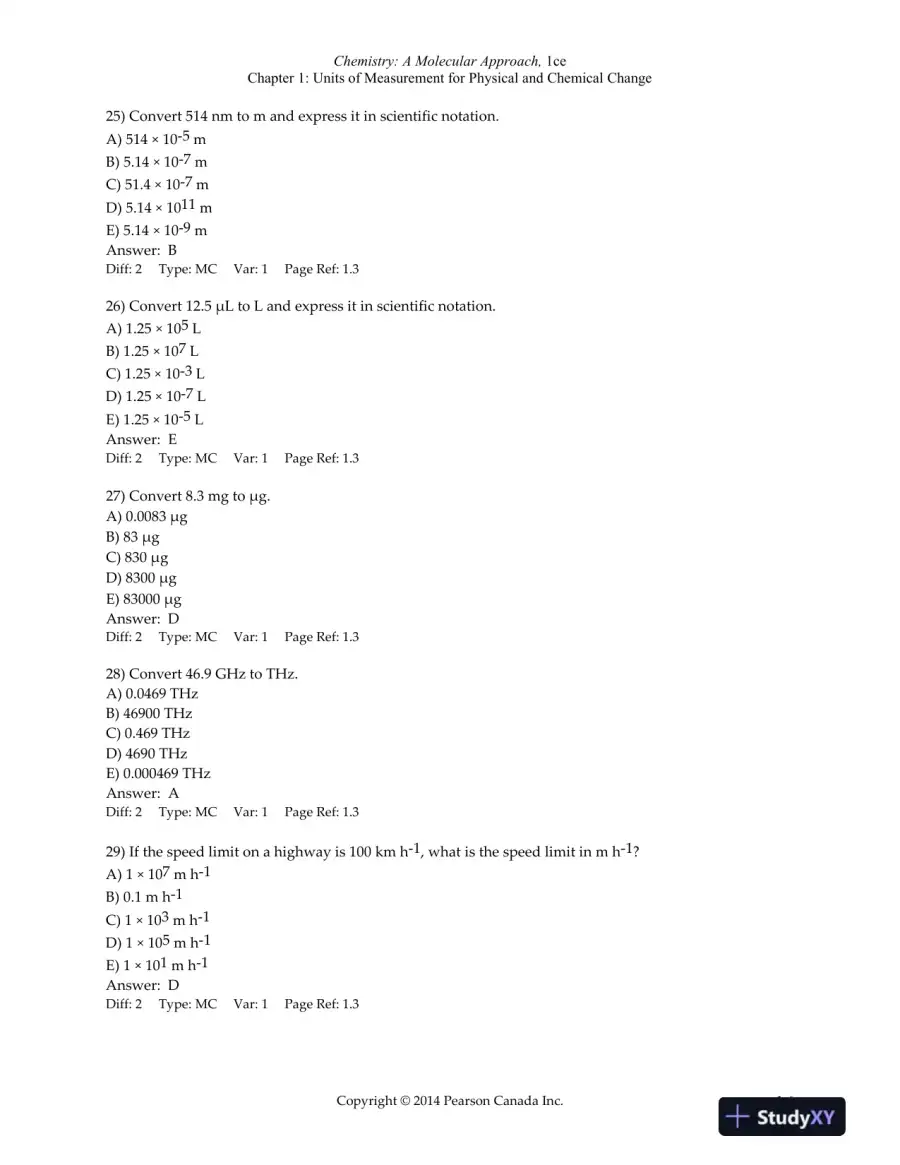 Chemistry: The Central Science , 12th Edition Test Bank, page 8