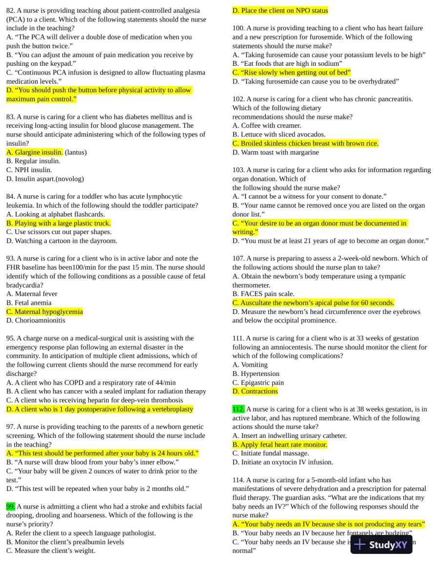 2019 ATI RN Comprehensive Exam with Answers (147 Solved Questions), page 4