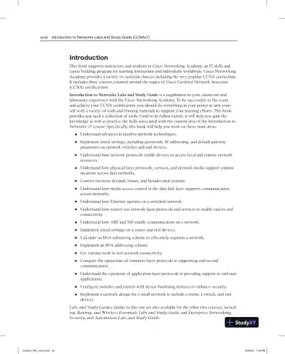 Lecture Notes for Introduction to Networks Labs and Study Guide (CCNAv7) - Page 30 preview image