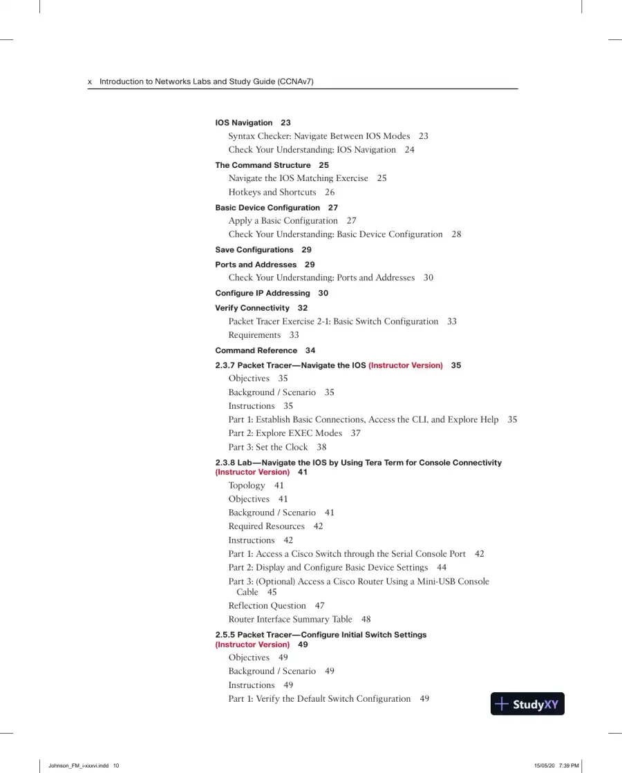 Lecture Notes for Introduction to Networks Labs and Study Guide (CCNAv7), page 8