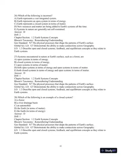 Geosystems: An Introduction To Physical Geography, 10th Edition Test Bank - Page 11 preview image