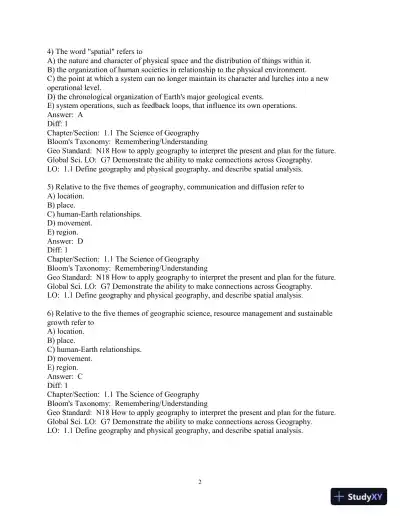 Geosystems: An Introduction To Physical Geography, 10th Edition Test Bank - Page 3 preview image