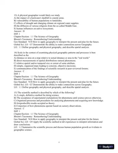 Geosystems: An Introduction To Physical Geography, 10th Edition Test Bank - Page 6 preview image