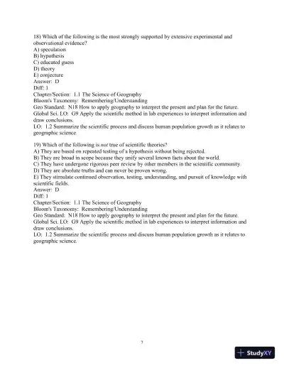 Geosystems: An Introduction To Physical Geography, 10th Edition Test Bank - Page 8 preview image