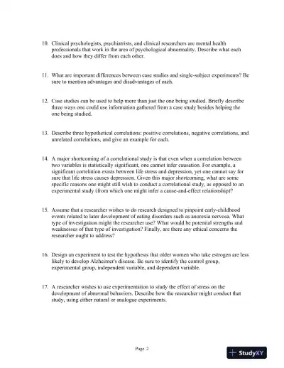 Fundamentals of Abnormal Psychology Eighth Edition Test Bank - Page 3 preview image