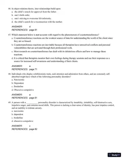 Theory And Practice Of Counseling And Psychotherapy, 10th Edition Test Bank - Page 11 preview image