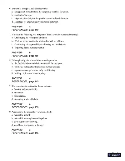 Theory And Practice Of Counseling And Psychotherapy, 10th Edition Test Bank - Page 18 preview image