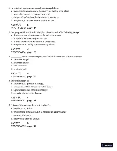 Theory And Practice Of Counseling And Psychotherapy, 10th Edition Test Bank - Page 19 preview image