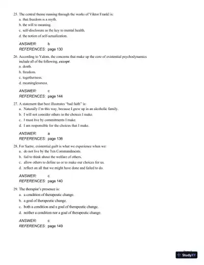 Theory And Practice Of Counseling And Psychotherapy, 10th Edition Test Bank - Page 22 preview image