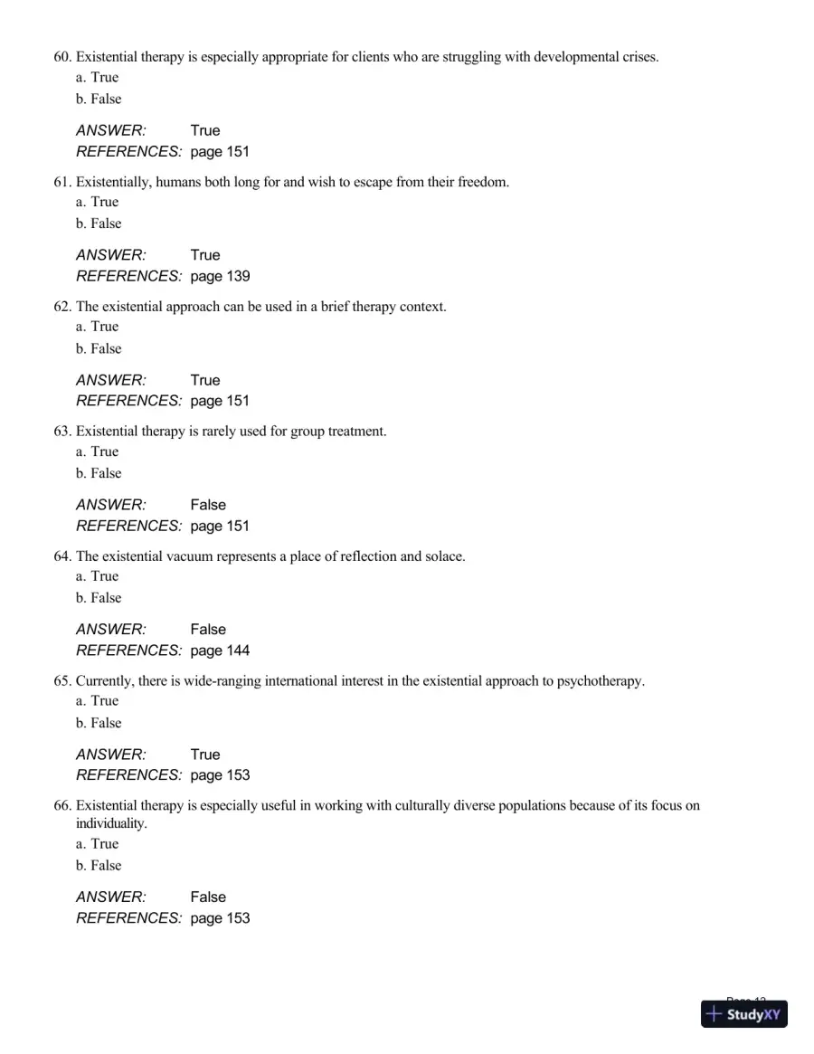 Theory And Practice Of Counseling And Psychotherapy, 10th Edition Test Bank, page 28