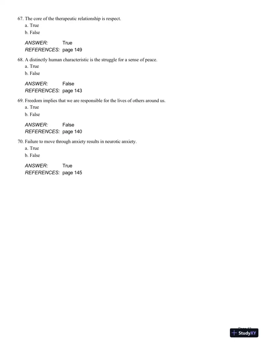 Theory And Practice Of Counseling And Psychotherapy, 10th Edition Test Bank, page 29