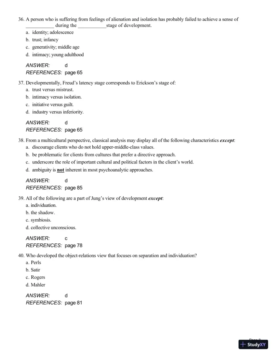 Theory And Practice Of Counseling And Psychotherapy, 10th Edition Test Bank, page 9