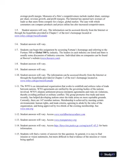 Operations Management: Creating Value Along The Supply Chain, 1st Canadian Edition Solution Manual - Page 3 preview image