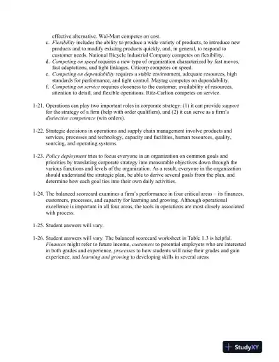 Operations Management: Creating Value Along The Supply Chain, 1st Canadian Edition Solution Manual - Page 5 preview image