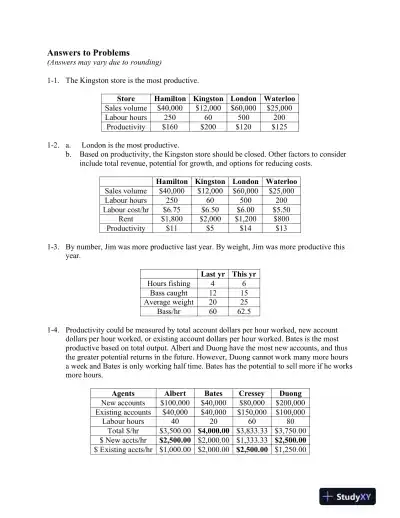 Operations Management: Creating Value Along The Supply Chain, 1st Canadian Edition Solution Manual - Page 6 preview image