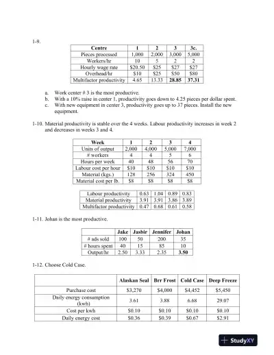 Operations Management: Creating Value Along The Supply Chain, 1st Canadian Edition Solution Manual - Page 8 preview image