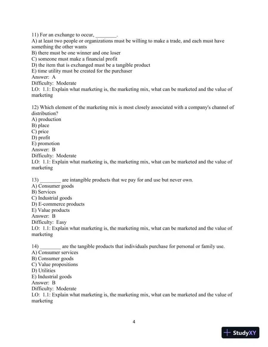 Test Bank for Marketing: Real People, Real Choices, 10th Edition, page 6