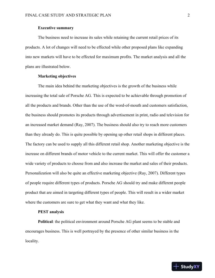 Final Case Study and Strategic Plan, page 3