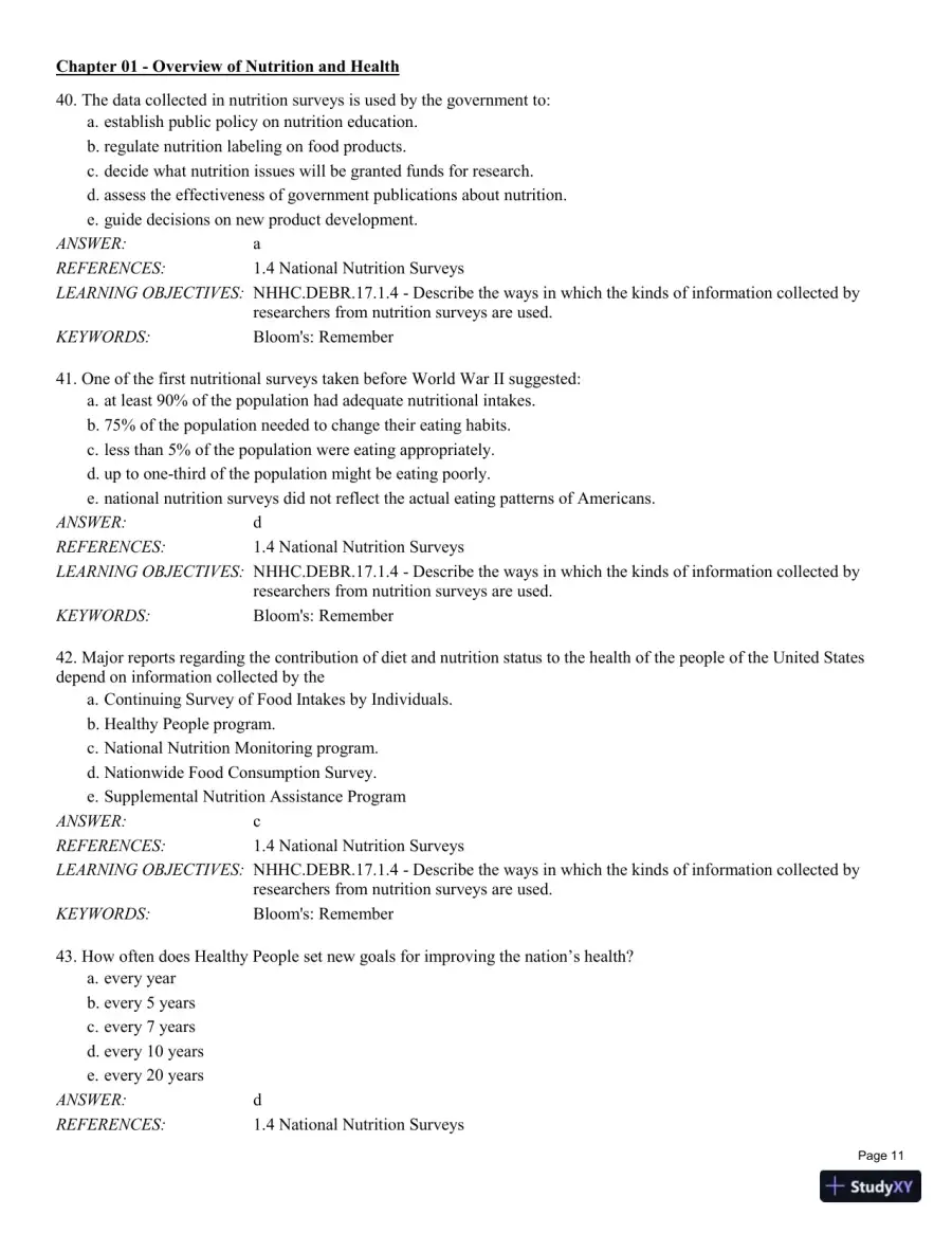 Test Bank For Nutrition for Health and Healthcare 6th Edition Test Bank, page 12