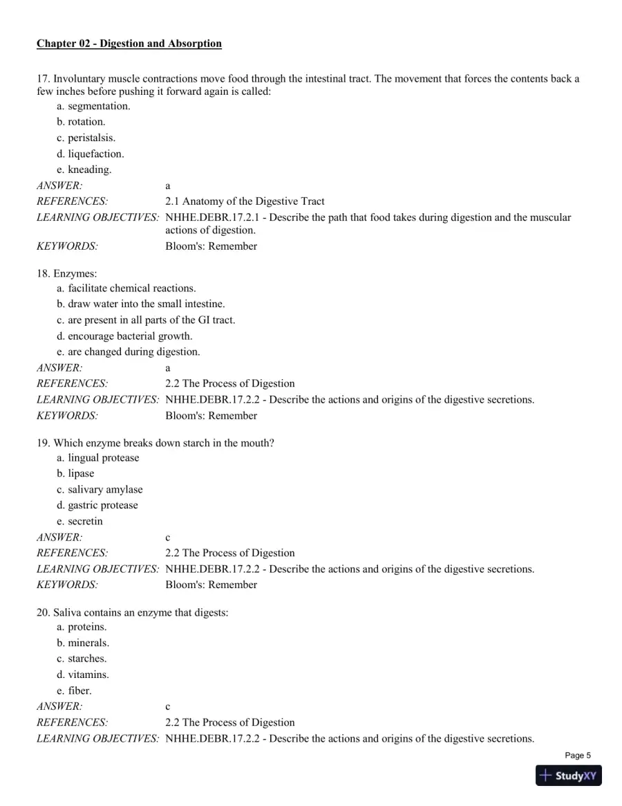 Test Bank For Nutrition for Health and Healthcare 6th Edition Test Bank, page 28