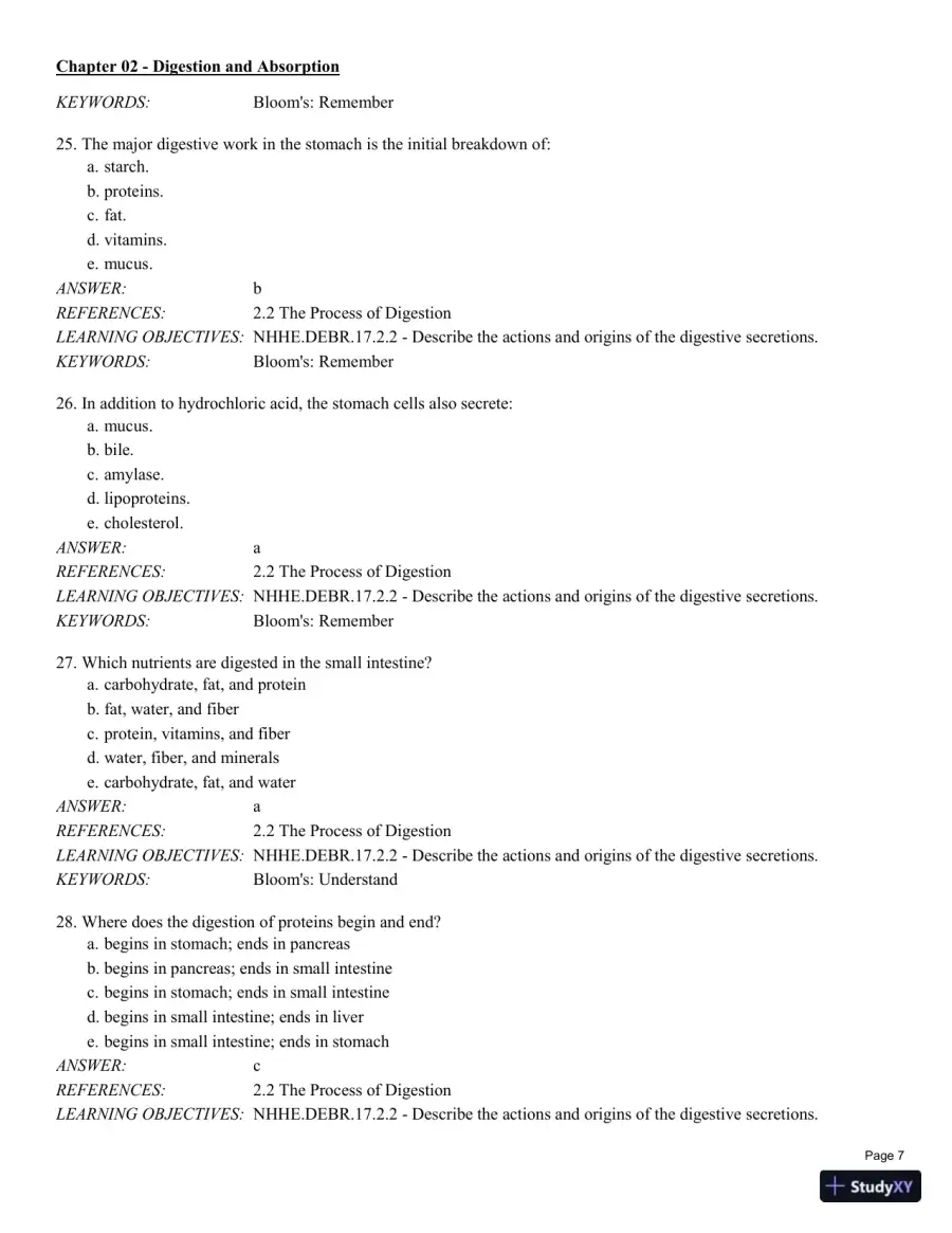 Test Bank For Nutrition for Health and Healthcare 6th Edition Test Bank, page 30