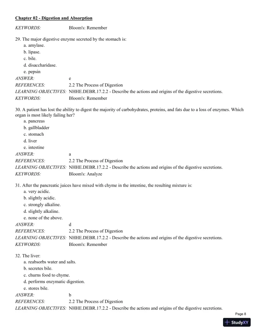 Test Bank For Nutrition for Health and Healthcare 6th Edition Test Bank, page 31