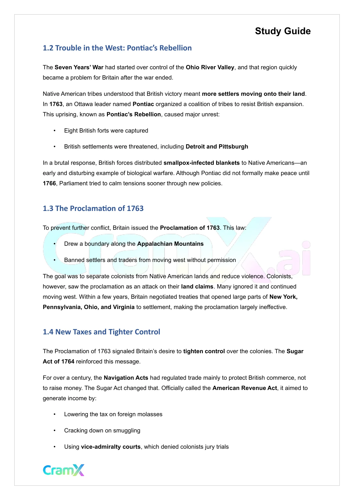 U.S. History I - From Discontent to Revolution - Page 2 preview image