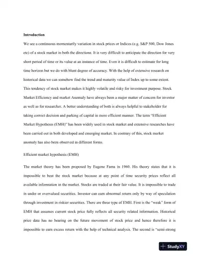 Efficiency Test in US Stock Market - Page 3 preview image