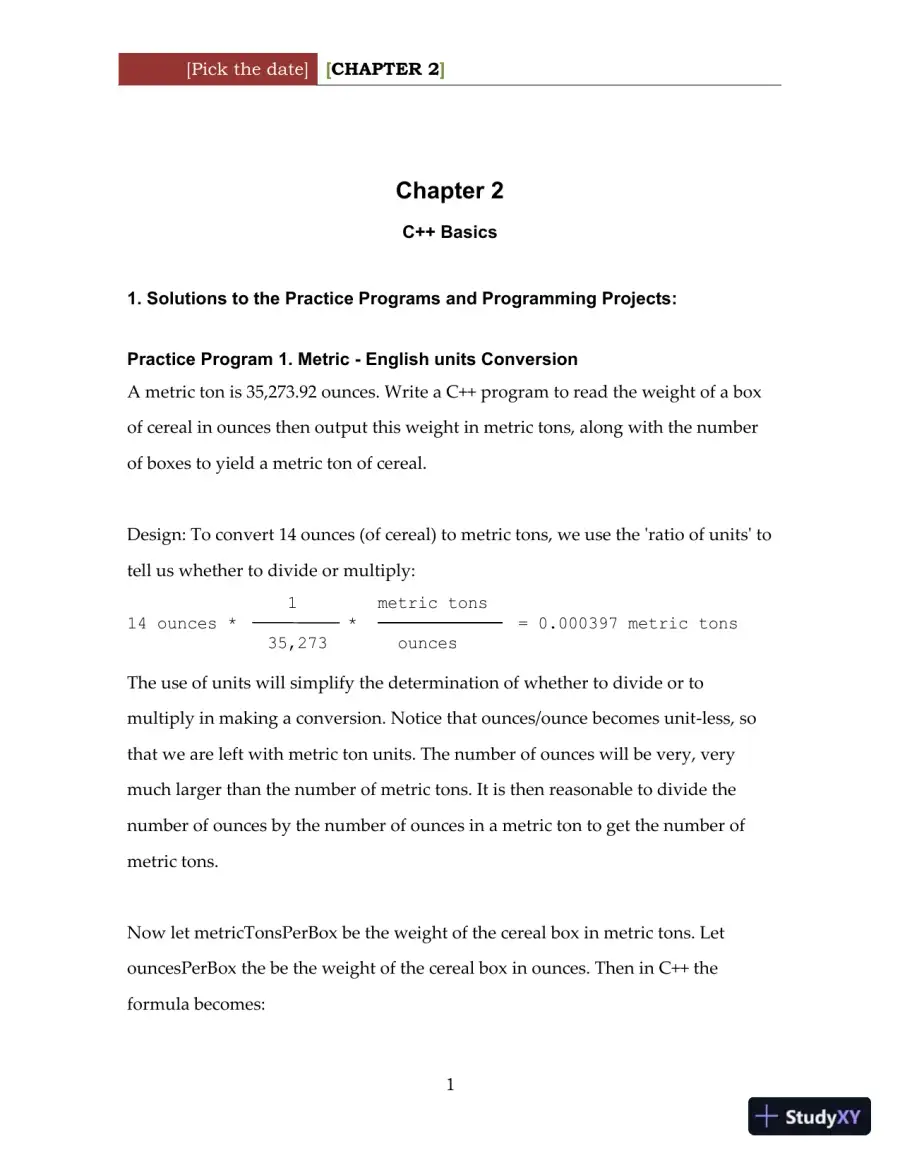 Solution Manual for Problem Solving with C++, 10th Edition, page 10