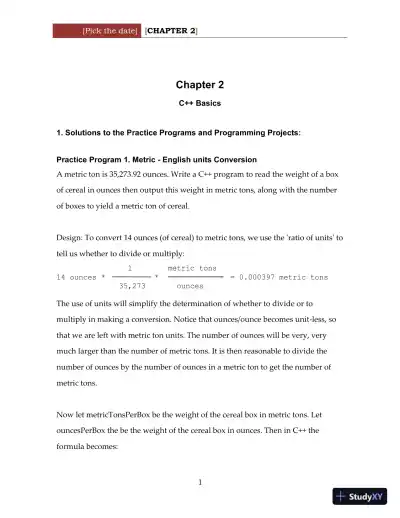 Solution Manual for Problem Solving with C++, 10th Edition - Page 10 preview image
