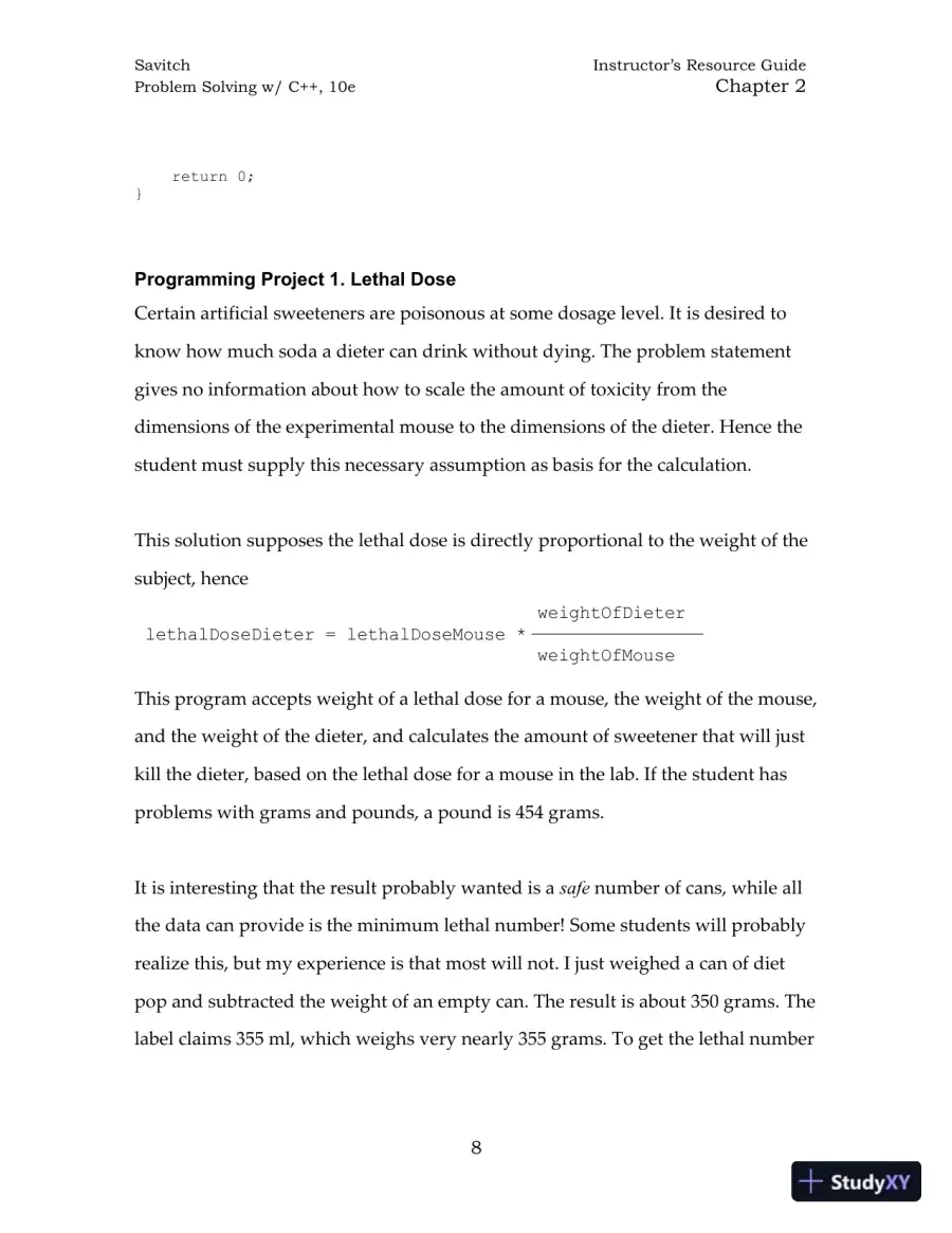 Solution Manual for Problem Solving with C++, 10th Edition, page 17
