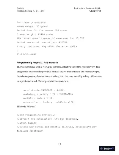 Solution Manual for Problem Solving with C++, 10th Edition - Page 21 preview image