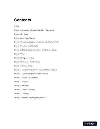 Solution Manual for Problem Solving with C++, 10th Edition - Page 3 preview image