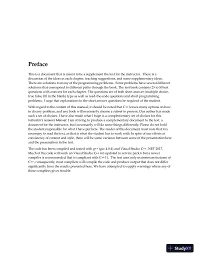 Solution Manual for Problem Solving with C++, 10th Edition - Page 4 preview image