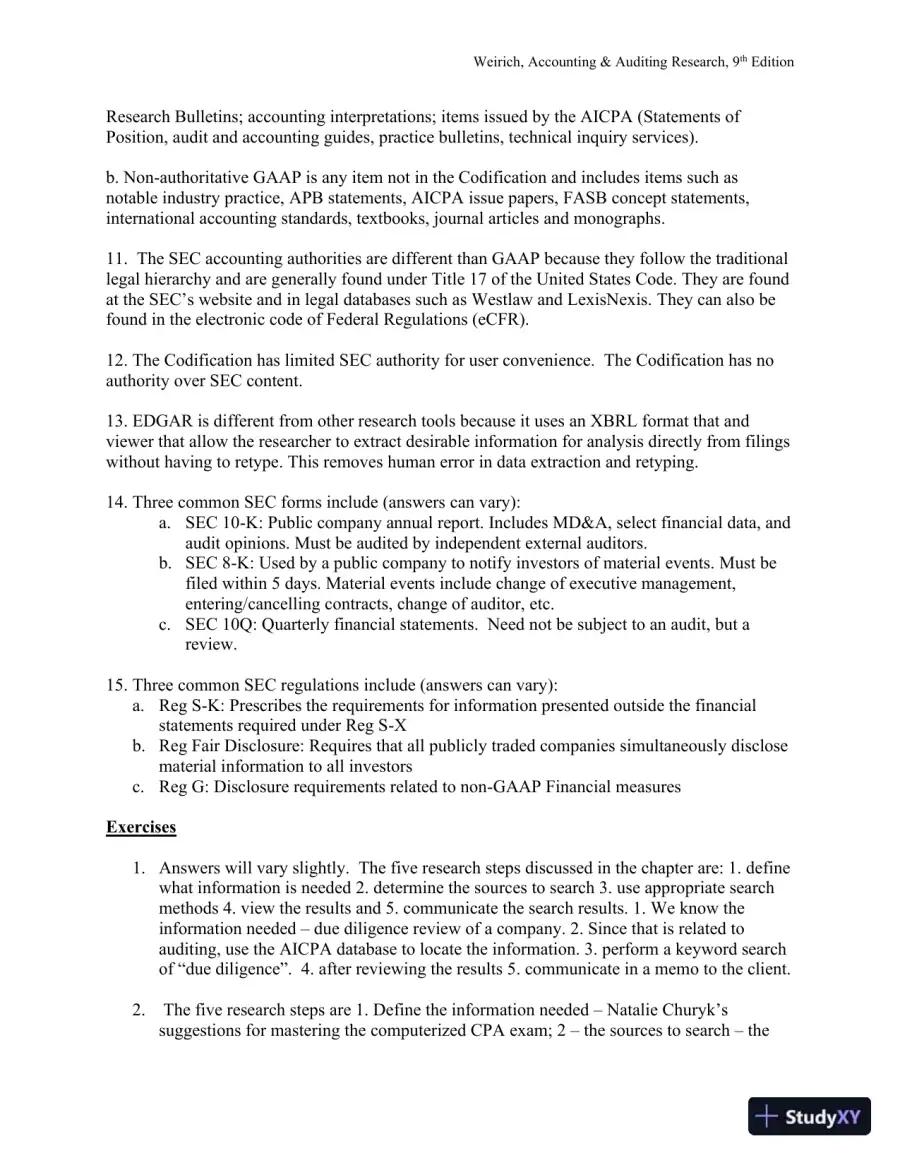 Solution Manual for Accounting And Auditing Research: Tools And Strategies , 9th Edition, page 20