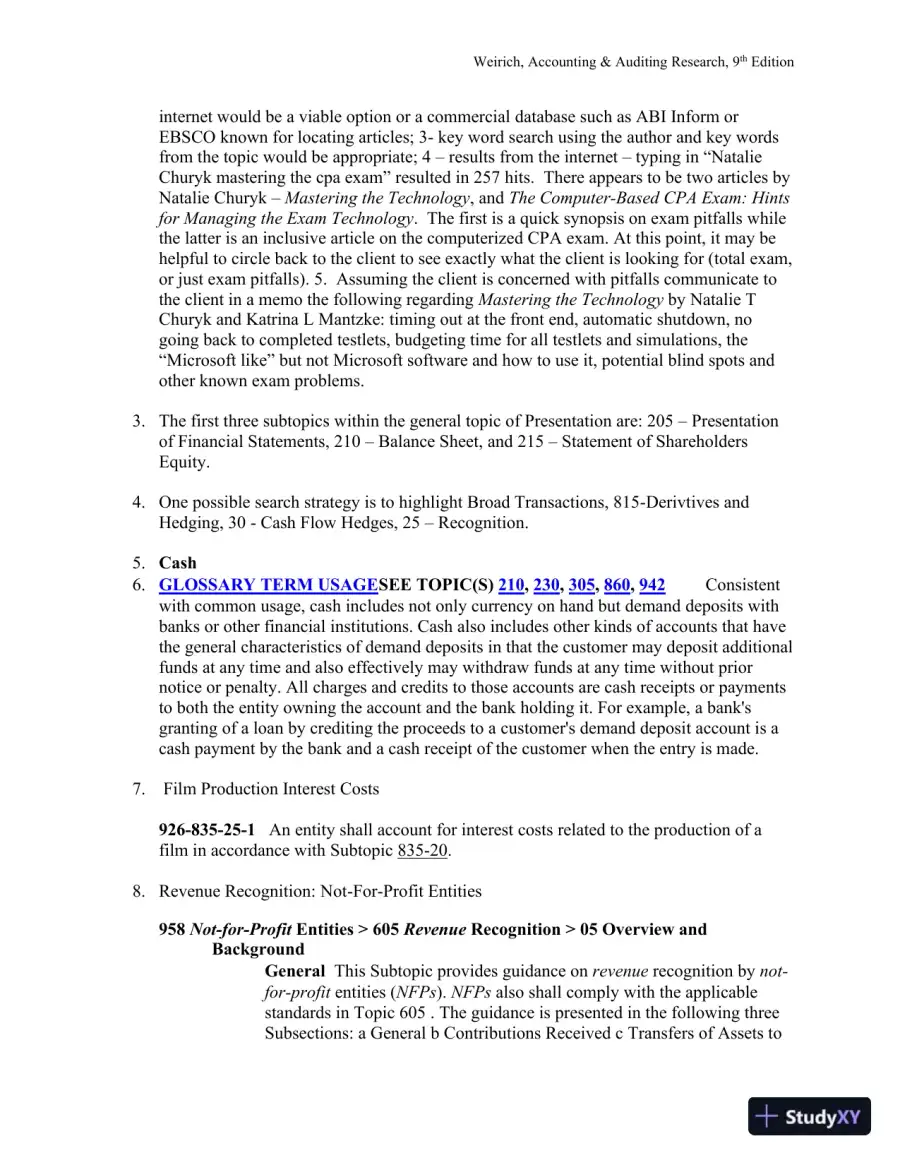 Solution Manual for Accounting And Auditing Research: Tools And Strategies , 9th Edition, page 21